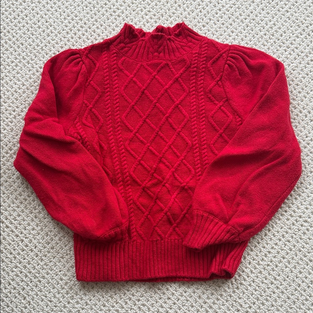 Janie and Jack Vibrant Red Christmas sweater